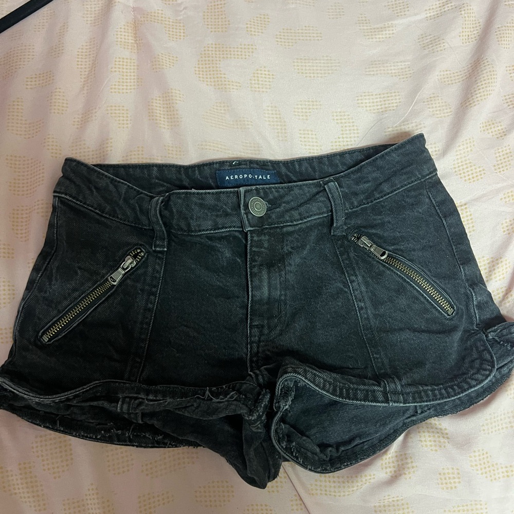 Aeropostale Women's Dark Gray Jean Shorts